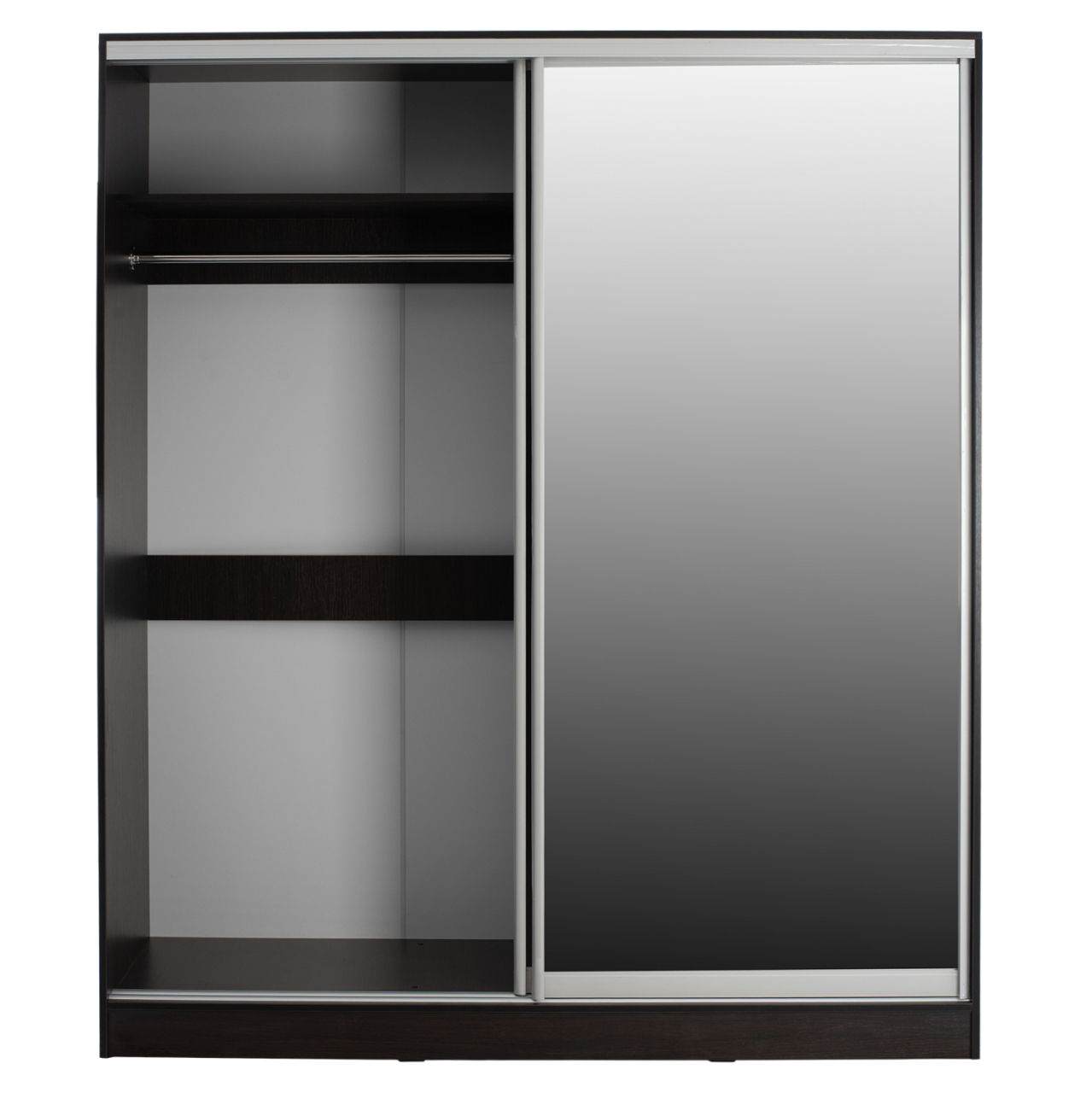 WARDROBE 2-LEAF HM2434.02 ADLER SLIDING DOORS MIRROR WENGE 160x60x210H [5]