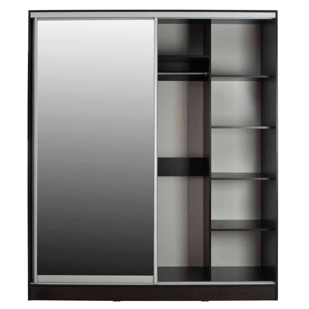WARDROBE 2-LEAF HM2434.02 ADLER SLIDING DOORS MIRROR WENGE 160x60x210H [6]