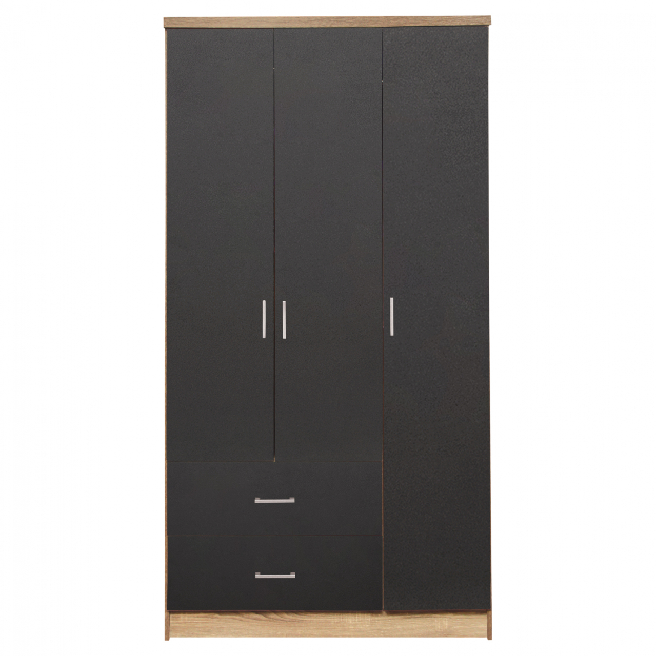 Wardrobe 3 Doors with 2 drawers HM340.04 Sonama 89.2x42x181cm [4]