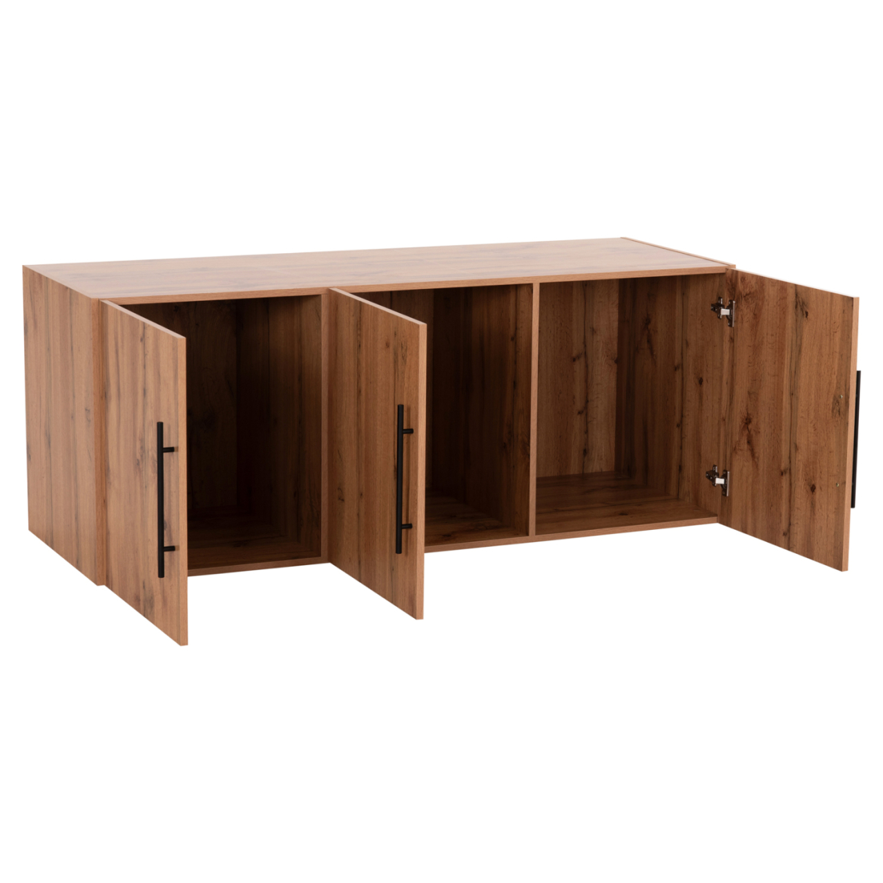 WARDROBE 3-LEAF LOFT CARYS HM747.12 MELAMINE IN NATURAL WOOD COLOR 150x55.5x60Hcm. [6]