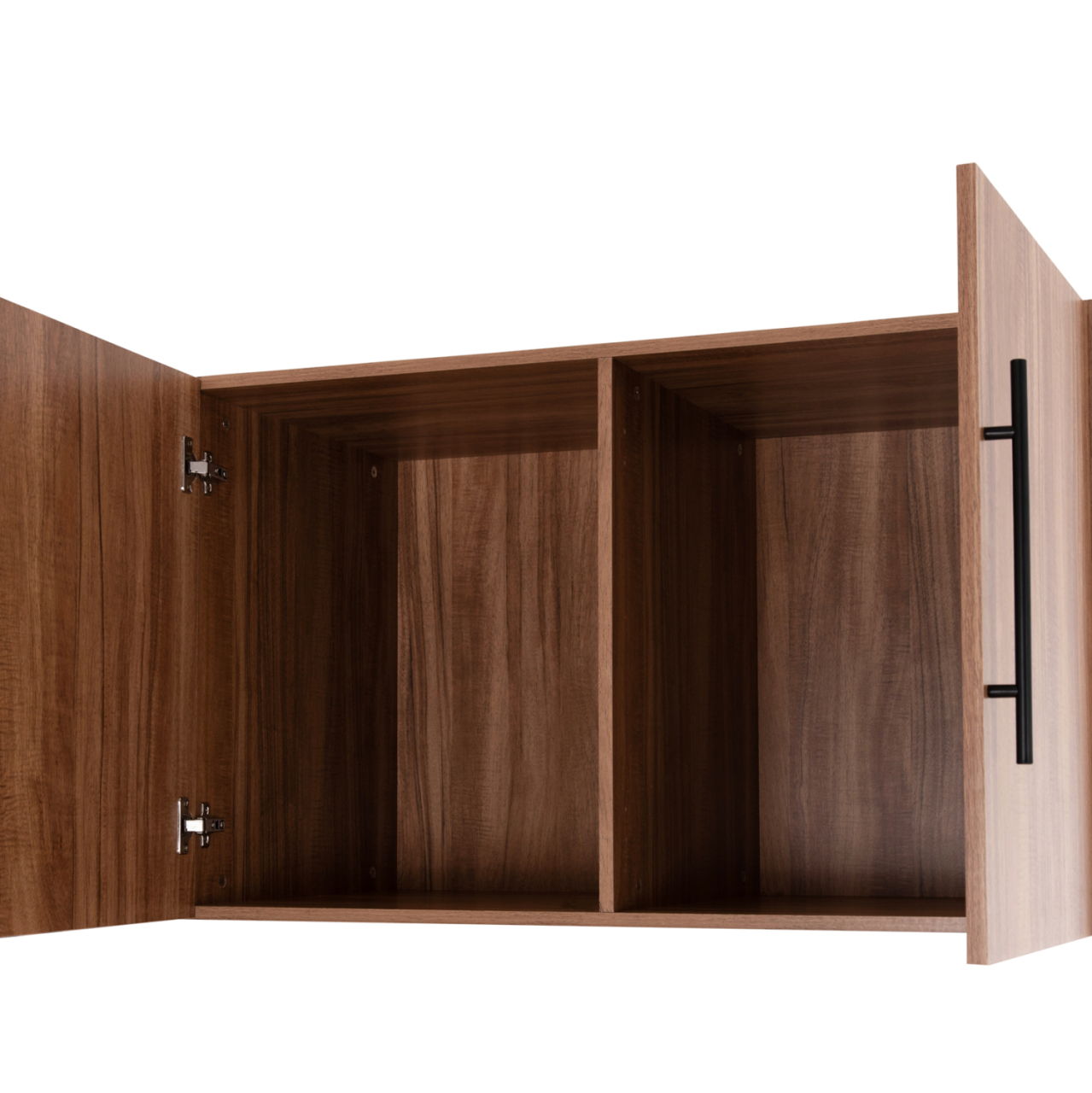 WARDROBE 3-LEAF LOFT HARRY HM18391.01 MELAMINE IN NATURAL WOOD and BLACK 150x55.5x60Hcm. [7]
