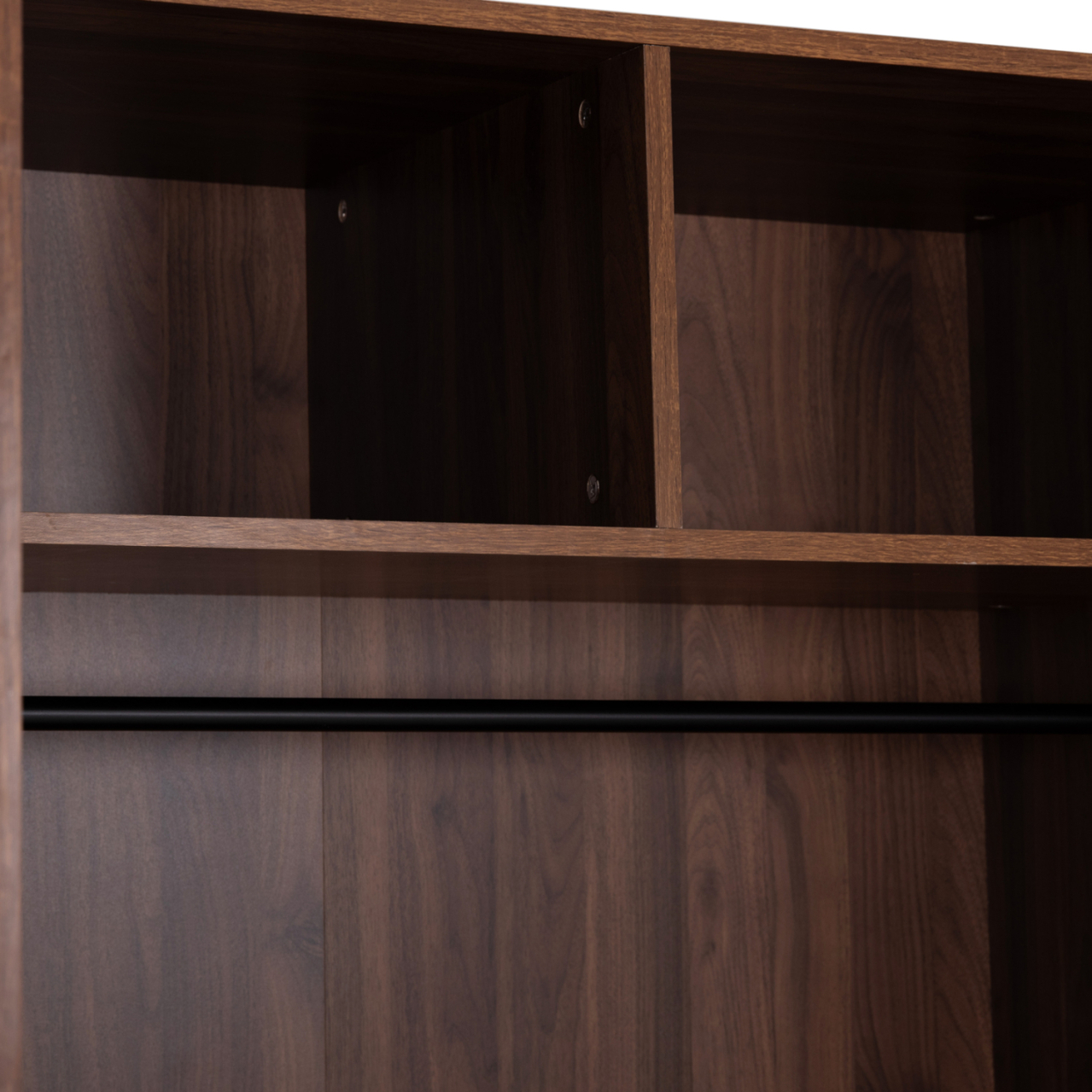 WARDROBE 3-LEAF WITH 2 DRAWERS CARYS HM746.11 MELAMINE IN WALNUT/ZEBRANO 150x55.5x180Hcm [7]