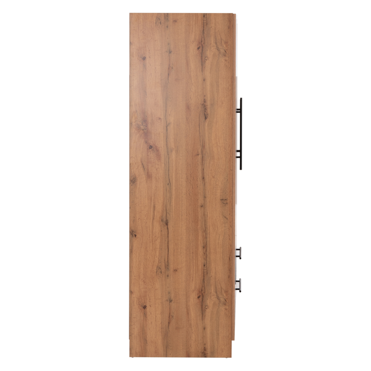 WARDROBE 3-LEAF WITH 2 DRAWERS CARYS HM746.12 MELAMINE IN NATURAL/GREY 150x55.5x160Hcm [5]