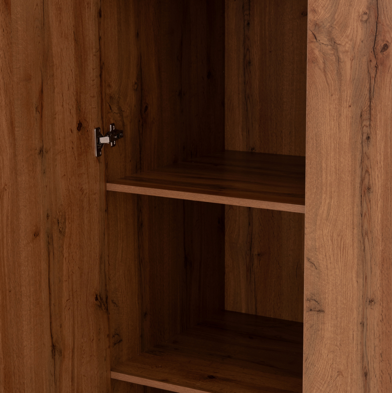 WARDROBE 3-LEAF WITH 2 DRAWERS CARYS HM746.12 MELAMINE IN NATURAL/GREY 150x55.5x160Hcm [9]