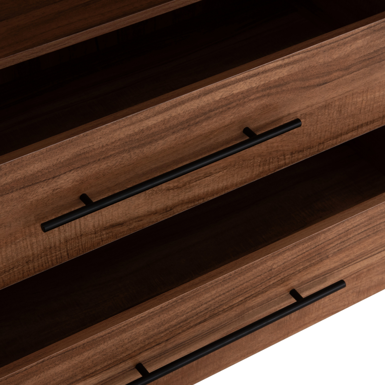 WARDROBE 3-LEAF WITH 2 DRAWERS HARRY HM18390.01 MELAMINE IN NATURAL WOOD and BLACK 150x55x180Hcm [10]