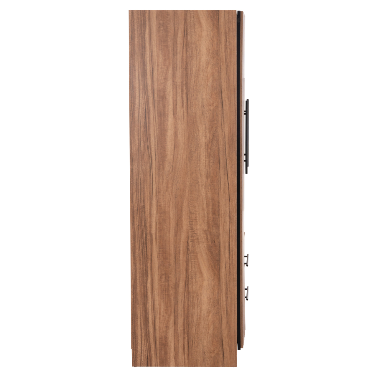 WARDROBE 3-LEAF WITH 2 DRAWERS HARRY HM18390.01 MELAMINE IN NATURAL WOOD and BLACK 150x55x180Hcm [5]