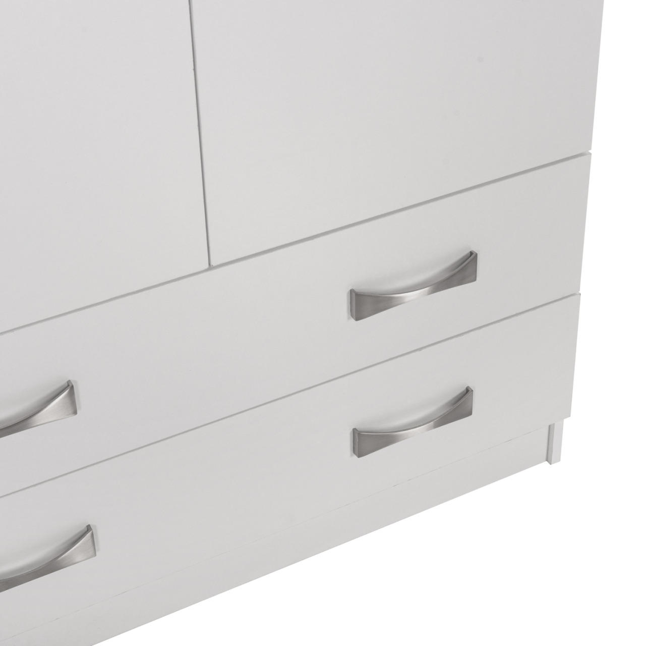 WARDROBE 3-LEAF WITH LOFT CARLY HM10891.05 MELAMINE IN WHITE 150x55x240Hcm [3]