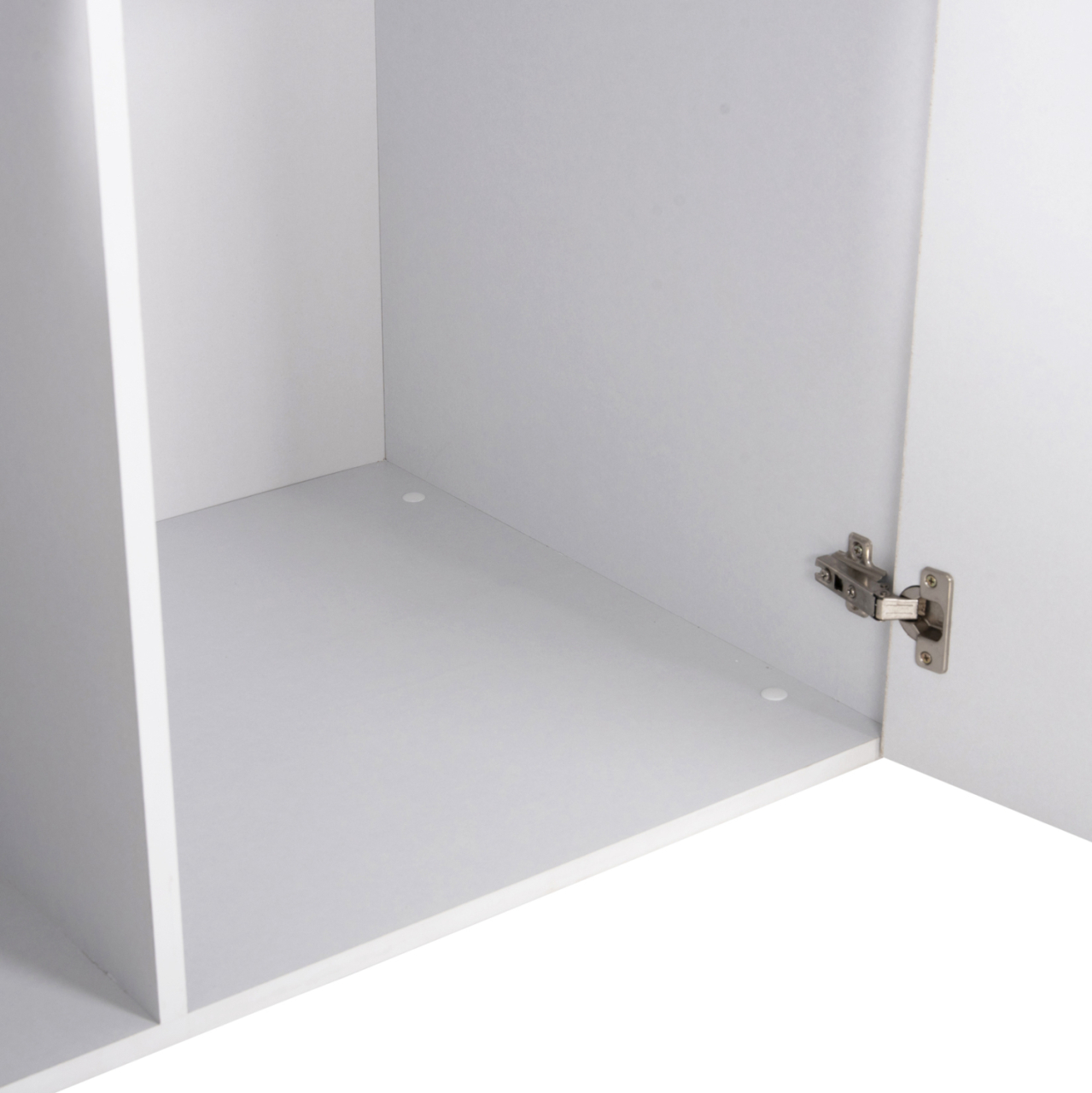 WARDROBE 3-LEAF WITH LOFT CARLY HM10891.05 MELAMINE IN WHITE 150x55x240Hcm [8]