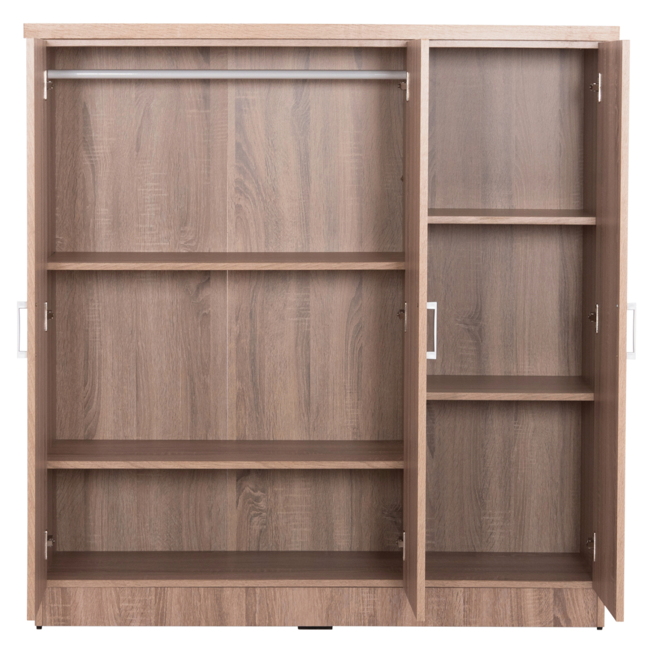 WARDROBE 3-LEAF WITH SHELVES FUENTO HM2482.01 MELAMINE IN SONAMA OAK 120-116x40x123.5Hcm [5]