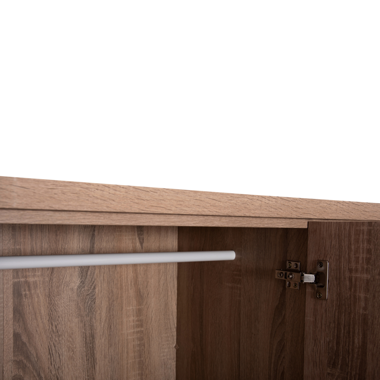 WARDROBE 3-LEAF WITH SHELVES FUENTO HM2482.01 MELAMINE IN SONAMA OAK 120-116x40x123.5Hcm [7]