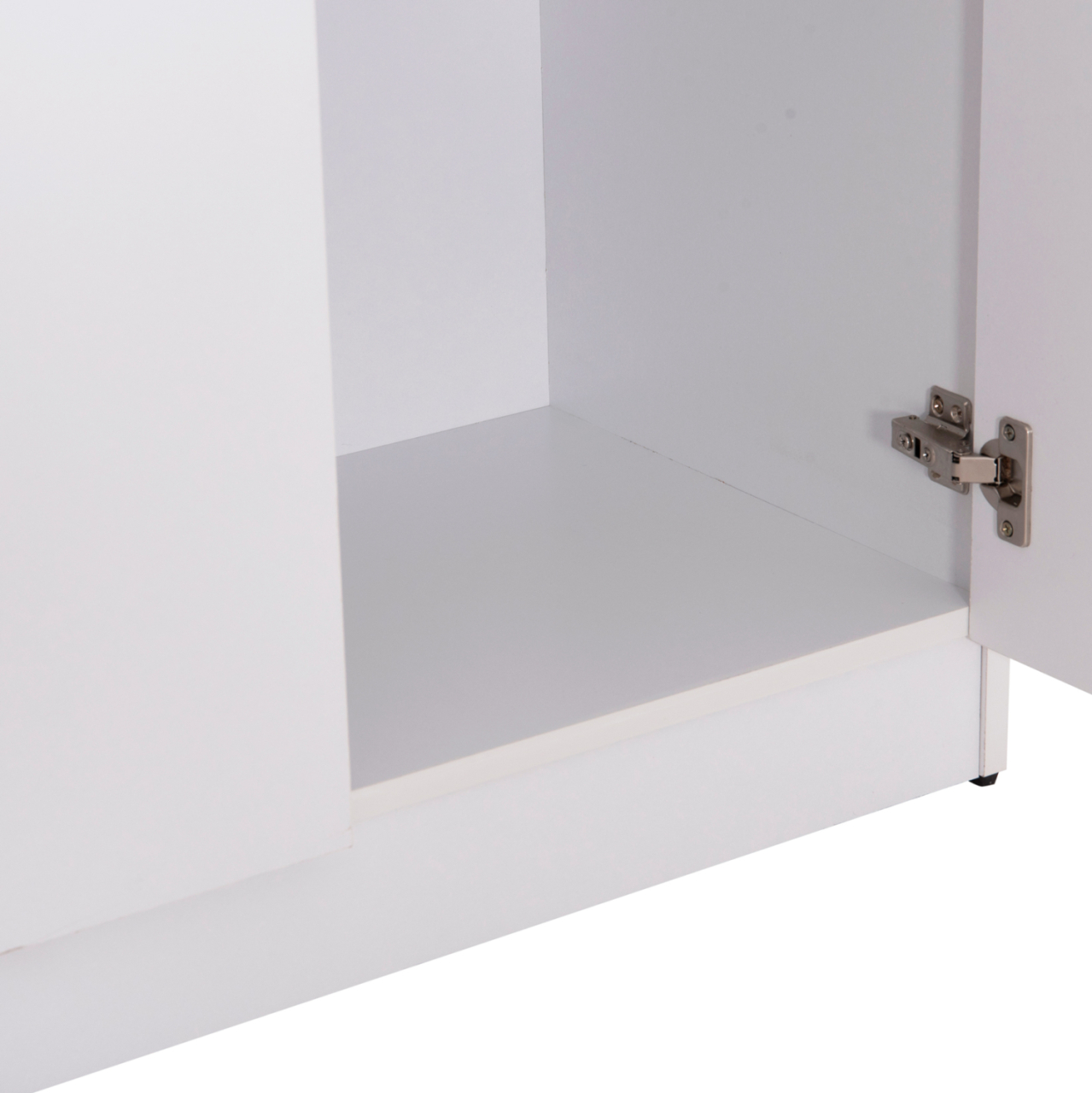 WARDROBE 3-LEAF WITH SHELVES FUENTO HM2482.02 MELAMINE IN WHITE 120-116x40x123.5Hcm [8]