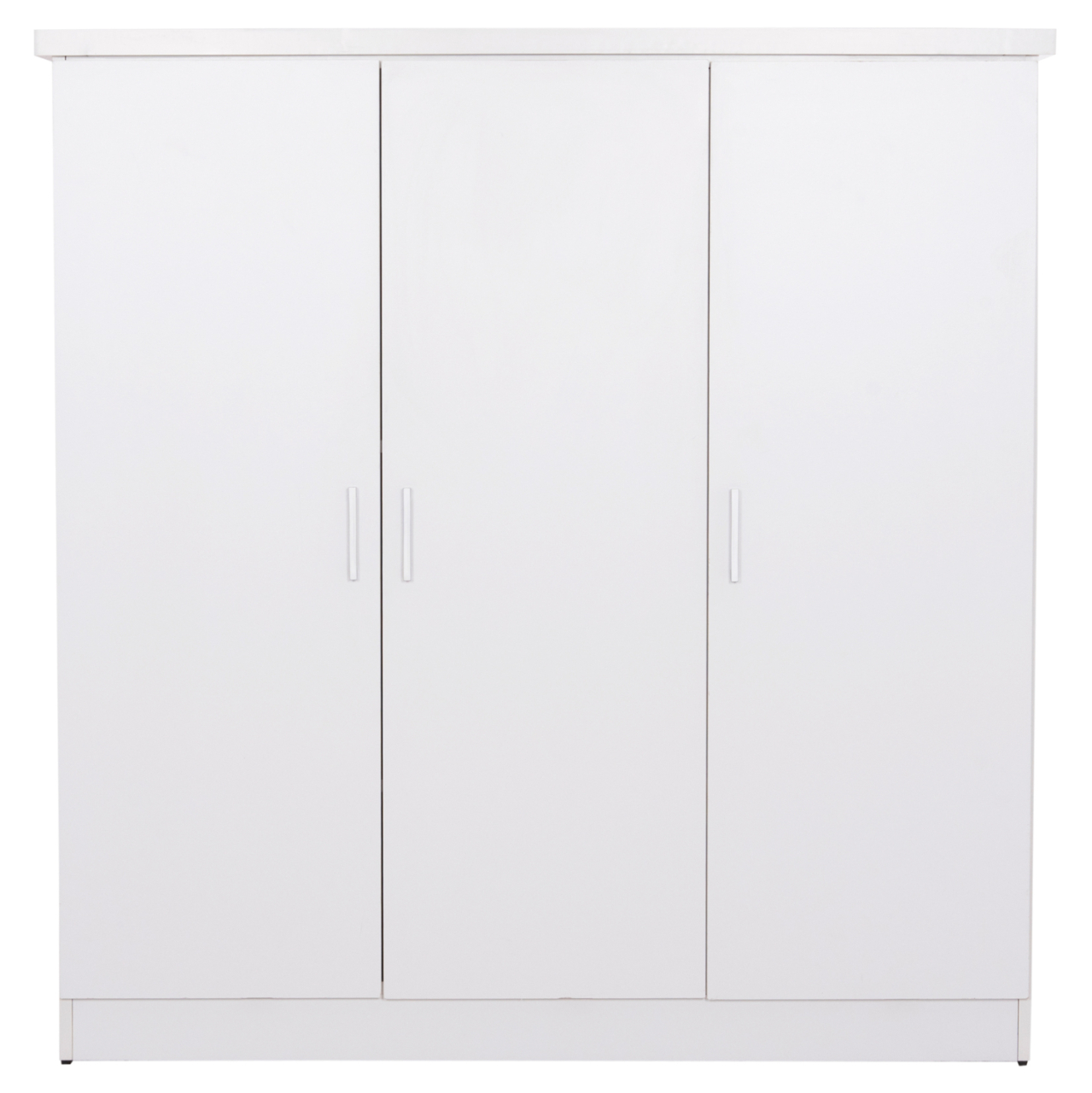WARDROBE 3-LEAF WITH SHELVES FUENTO HM2482.02 MELAMINE IN WHITE 120-116x40x123.5Hcm [3]