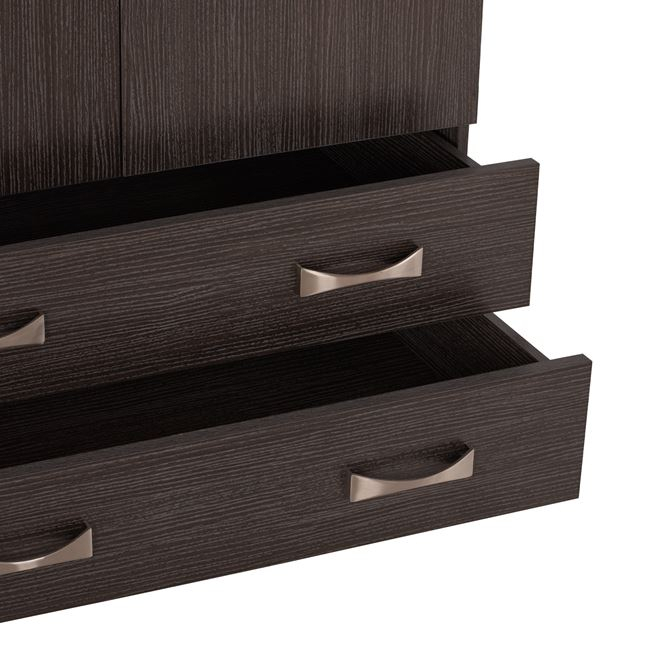 Wardrobe 3Door 150x55x180cm with 2 drawers HM384.01 Zebrano [6]