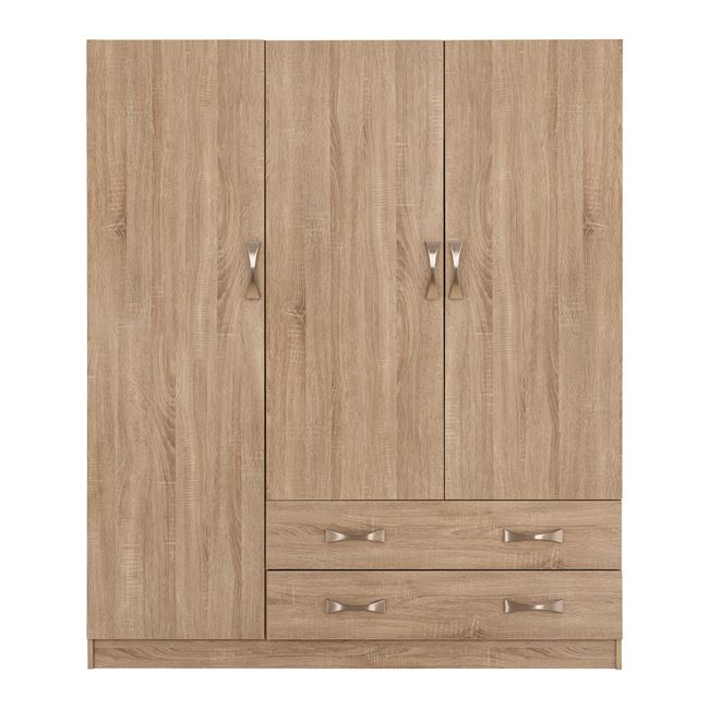 Wardrobe 3Door with 2Drawers HM384.02 Sonama 150x55x180cm [3]