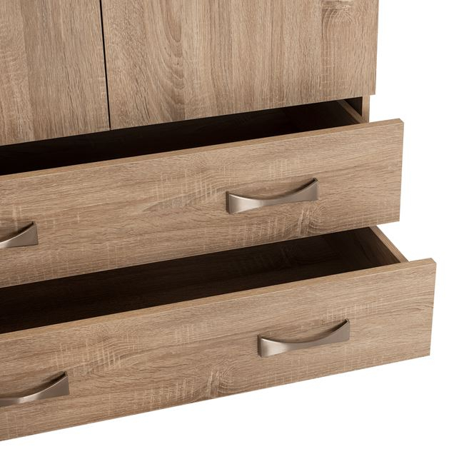 Wardrobe 3Door with 2Drawers HM384.02 Sonama 150x55x180cm [6]