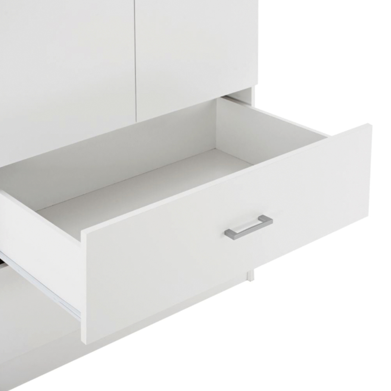 WARDROBE 4-LEAF WITH 4 DRAWERS REINA HM21258 MELAMINE IN WHITE 160x42.5x180.5Η [5]
