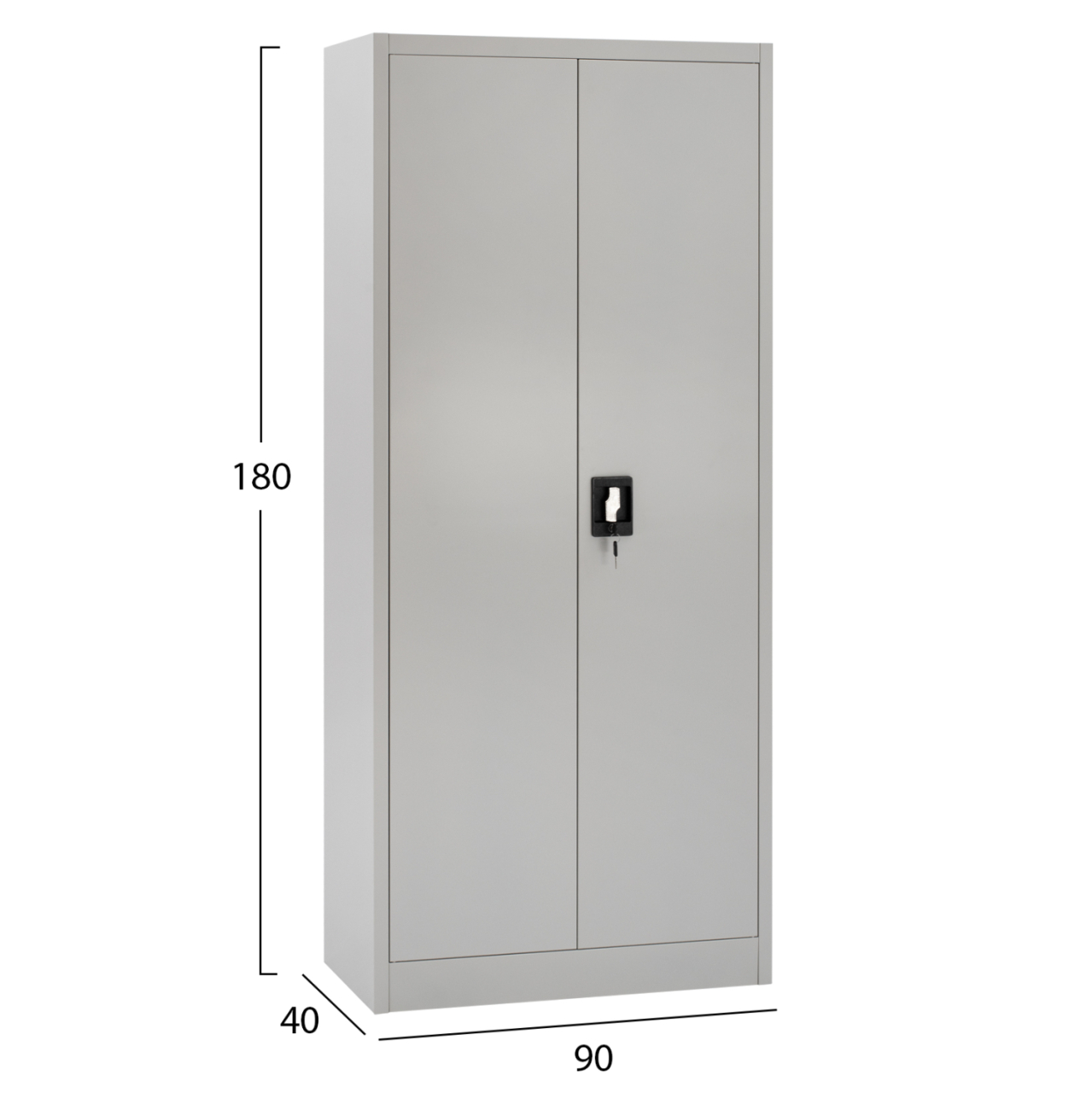 WARDROBE HM5961.01 METALLIC 2-LEAF LIGHT GREY 90Χ45Χ180Hcm. [2]