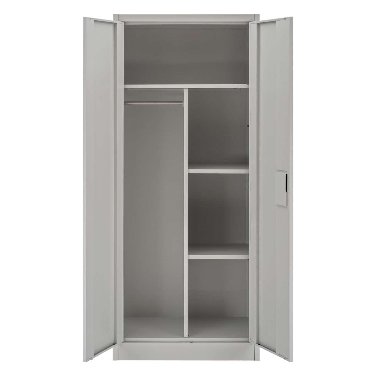 WARDROBE HM5961.01 METALLIC 2-LEAF LIGHT GREY 90Χ45Χ180Hcm. [3]