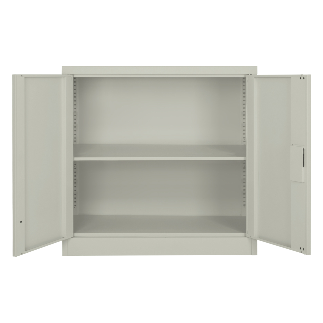 WARDROBE METAL HM5960.11 WITH 3 STORAGE SPACES LIGHT GREY 90Χ40Χ90Hcm. [3]