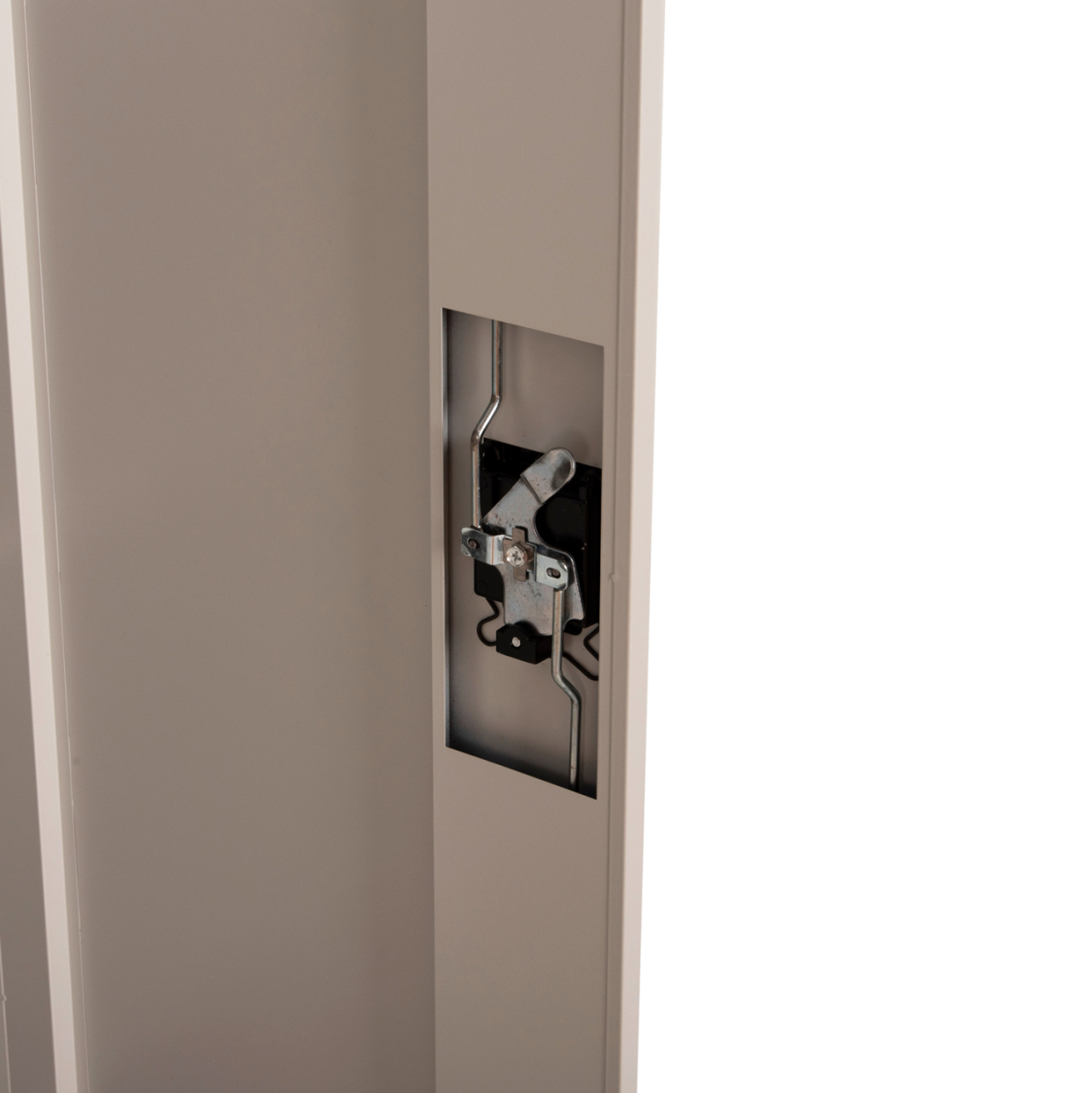 WARDROBE METALLIC HM5959.01 2-LEAF WITH 5 STORAGE SPACES LIGHT GREY 90Χ40Χ180Hcm. [7]