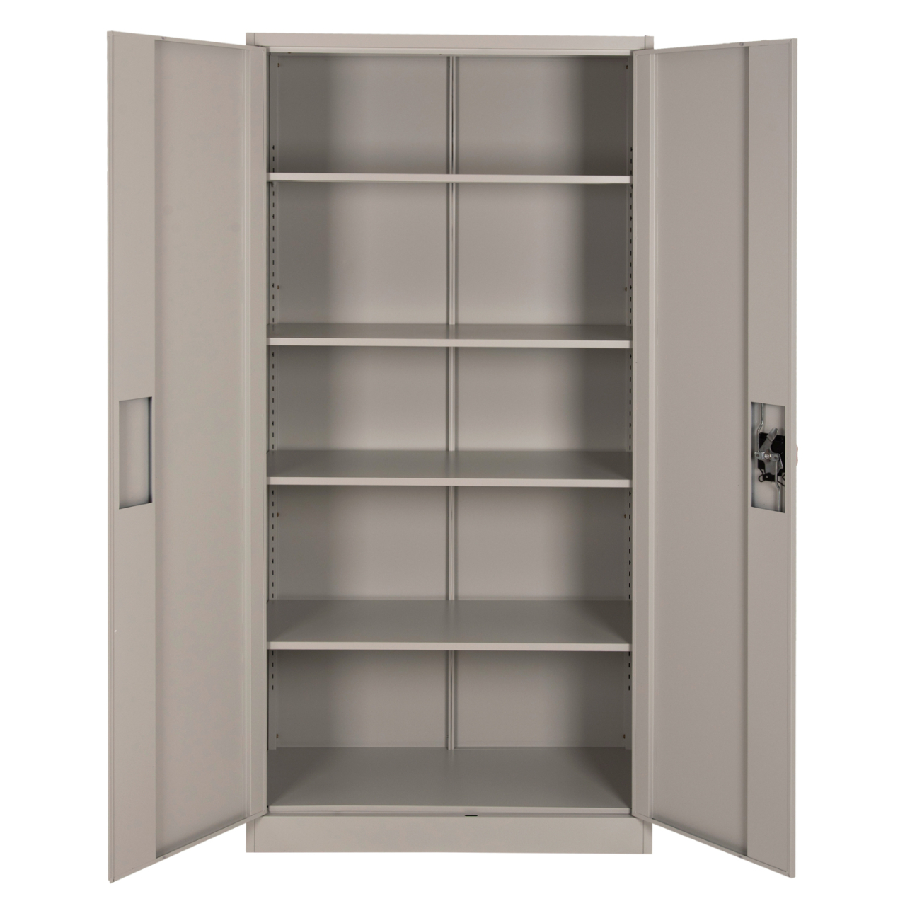 WARDROBE METALLIC HM5959.01 2-LEAF WITH 5 STORAGE SPACES LIGHT GREY 90Χ40Χ180Hcm. [4]