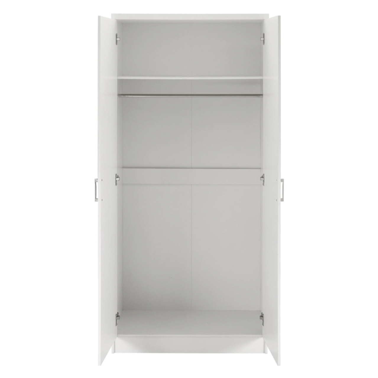 WARDROBE WITH 2 DOORS IN WHITE HM368.05 80x43x181 cm. [2]
