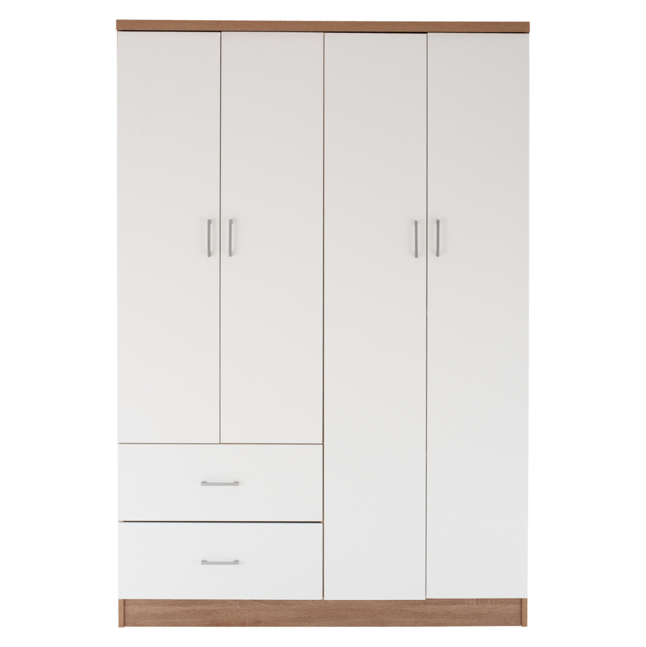 WARDROBE WITH 4 DOORS AND 2 DRAWERS FB9339.06 SONAMA WHITE 120Χ42,5Χ180,5 cm. [4]