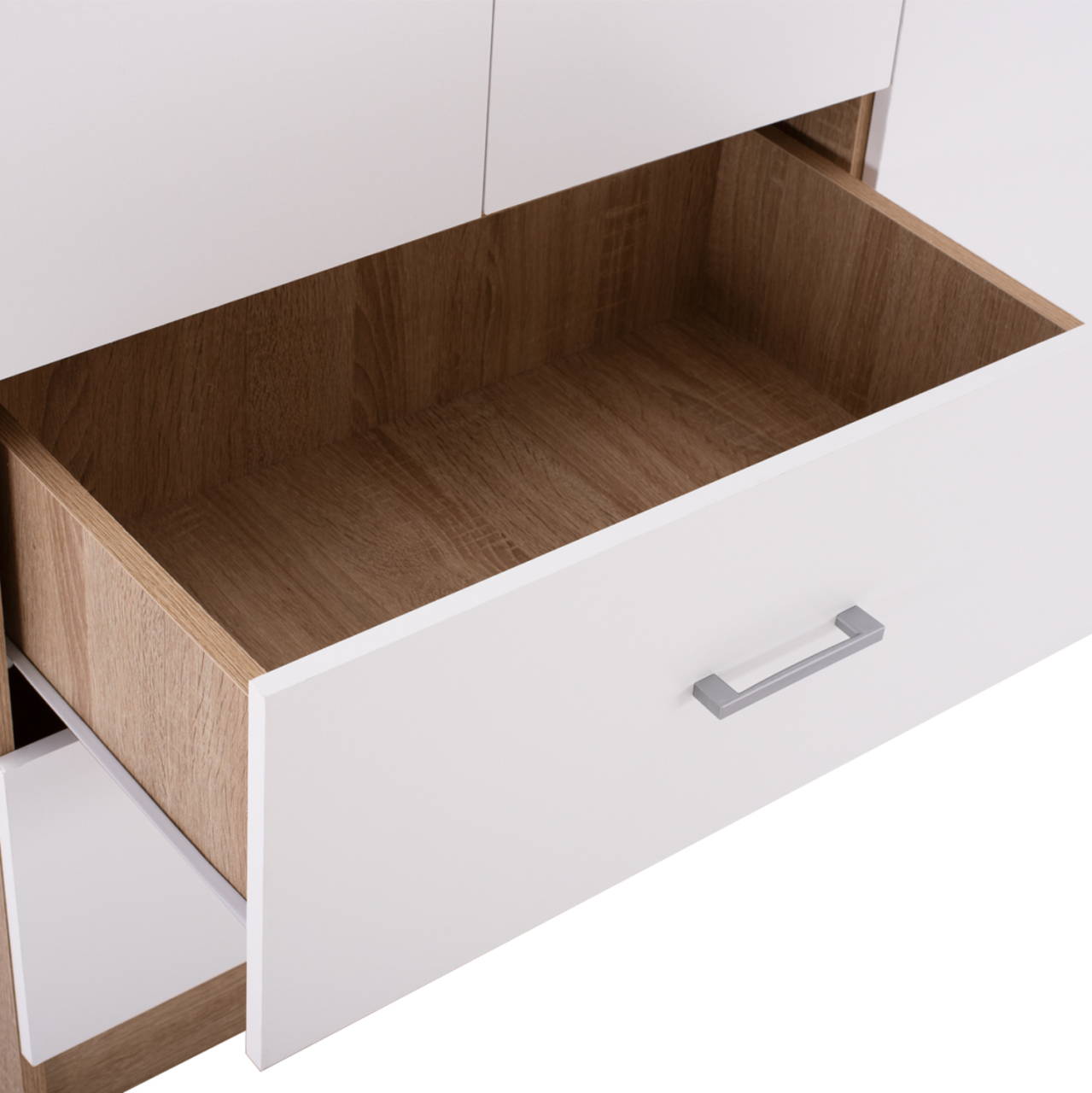 WARDROBE WITH 4 DOORS AND 2 DRAWERS FB9339.06 SONAMA WHITE 120Χ42,5Χ180,5 cm. [5]