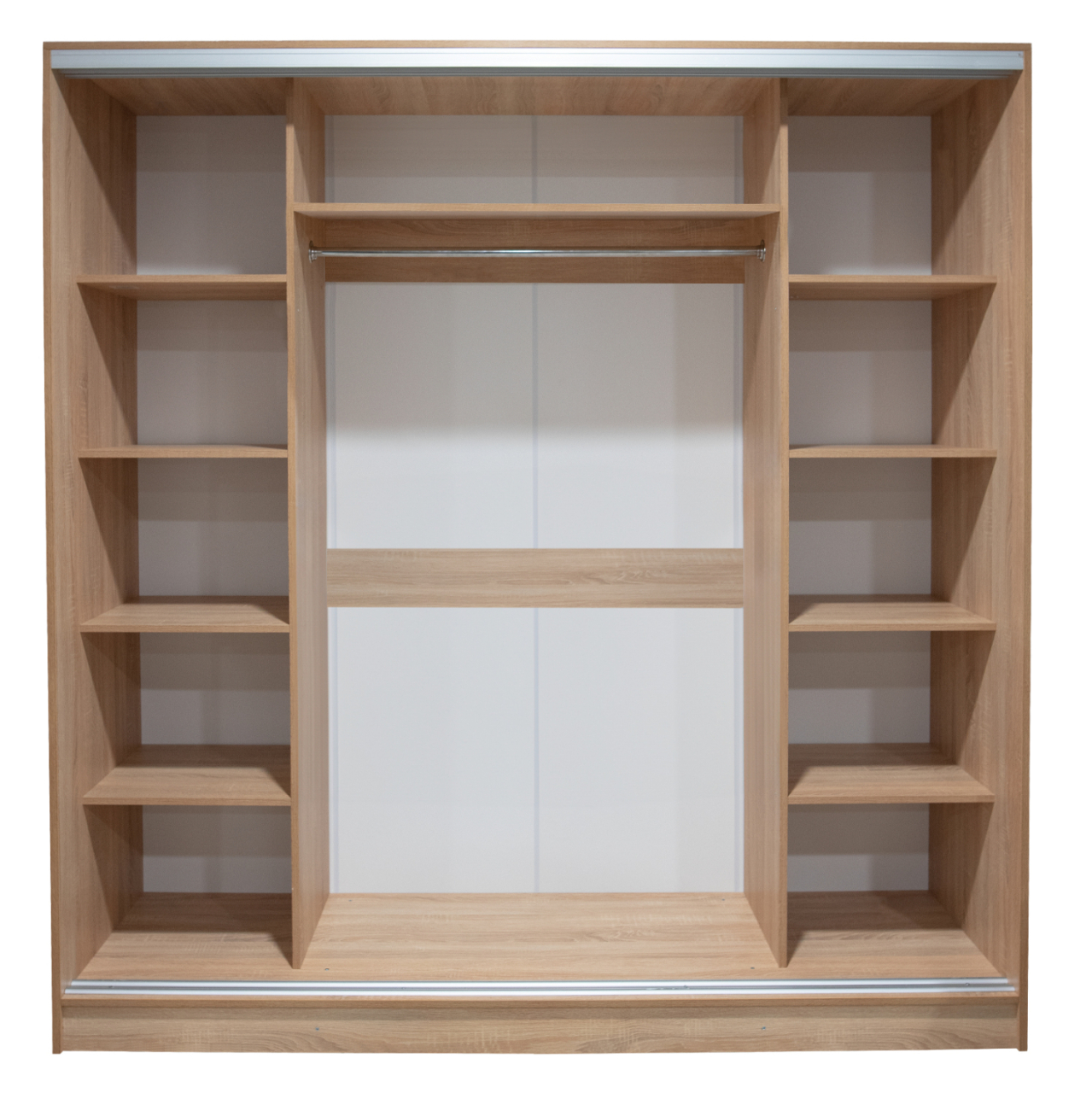 WARDROBE WITH SLIDING DOORS WITH MIRROR SONAMA OAK HM2435 200X60X210 [4]
