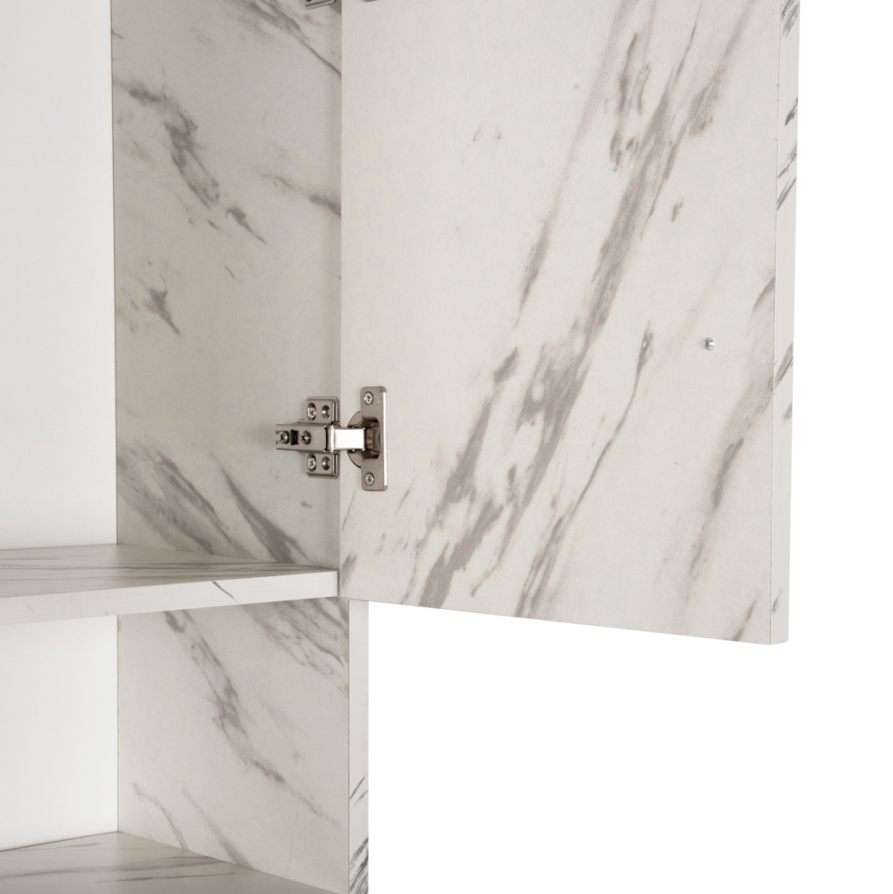 WASHING MACHINE FURNITURE TERRY HM9122.12 WITH CABINET and SHELVES MELAMINE WHITE MARBLE 64Χ29Χ181Hcm. [9]