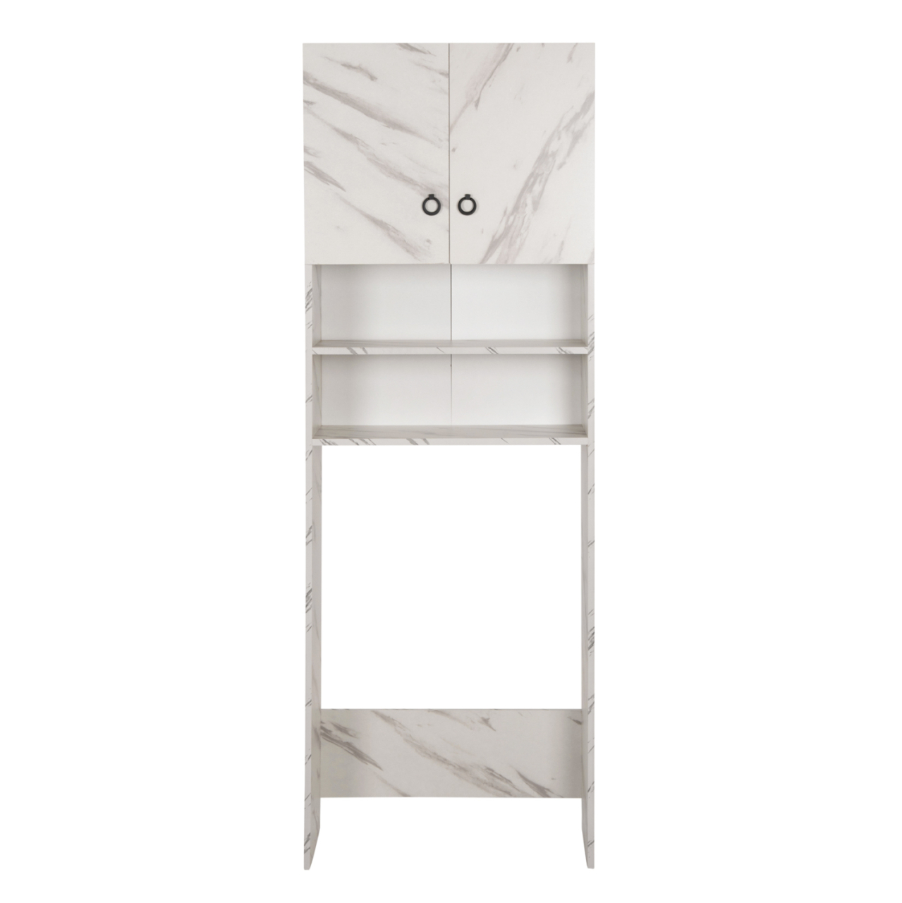 WASHING MACHINE FURNITURE TERRY HM9122.12 WITH CABINET and SHELVES MELAMINE WHITE MARBLE 64Χ29Χ181Hcm. [4]