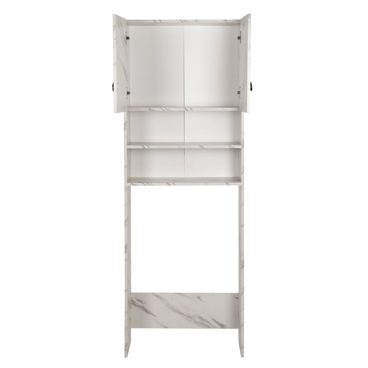 WASHING MACHINE FURNITURE TERRY HM9122.12 WITH CABINET and SHELVES MELAMINE WHITE MARBLE 64Χ29Χ181Hcm. [5]