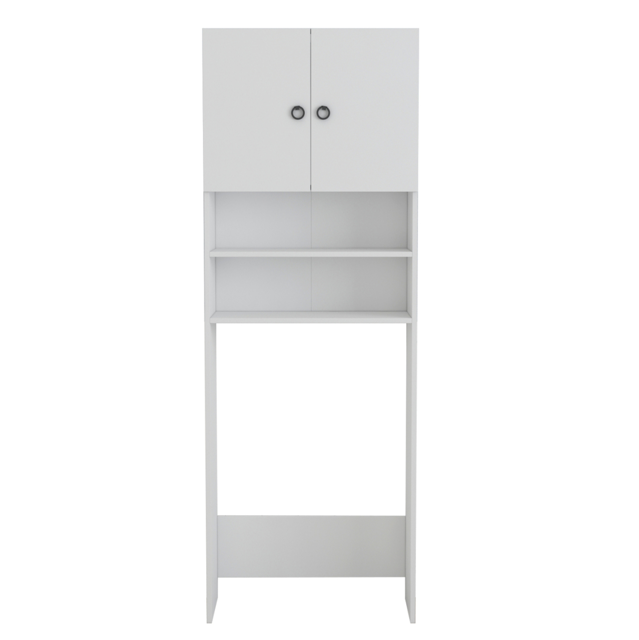 WASHING MACHINE FURNITURE TERRY WITH CABINET AND SHELVES MELAMINE WHITE 64Χ27Χ180Hcm.HM9122.11 [3]