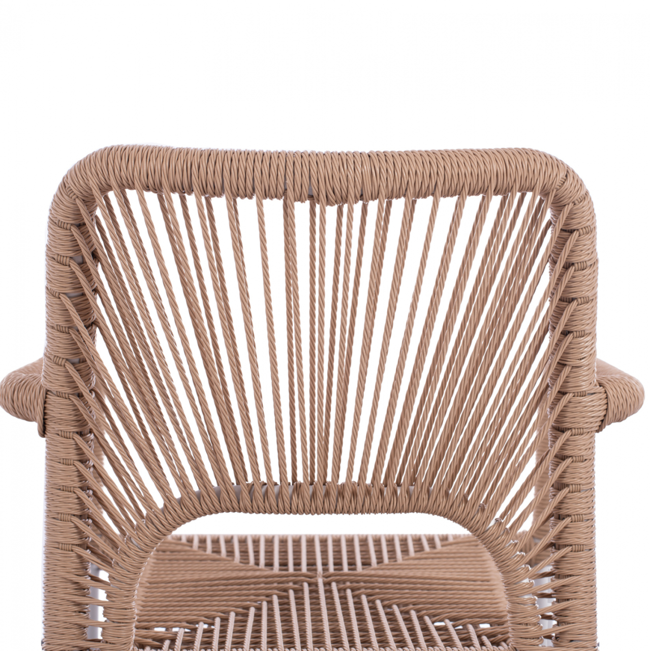 WHITE ALUMINUM ARMCHAIR WITH BEIGE PE ROPE HM5771.01 55Χ63Χ82Η cm. [6]