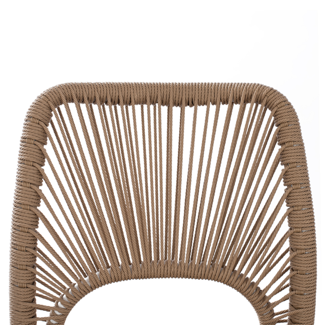 WHITE ALUMINUM CHAIR WITH PE ROPE BEIGE HM5770.01 45x63x82Y cm. [7]