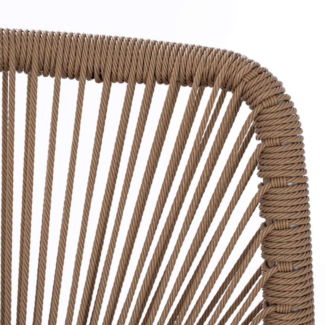 WHITE ALUMINUM CHAIR WITH PE ROPE BEIGE HM5770.01 45x63x82Y cm. [8]