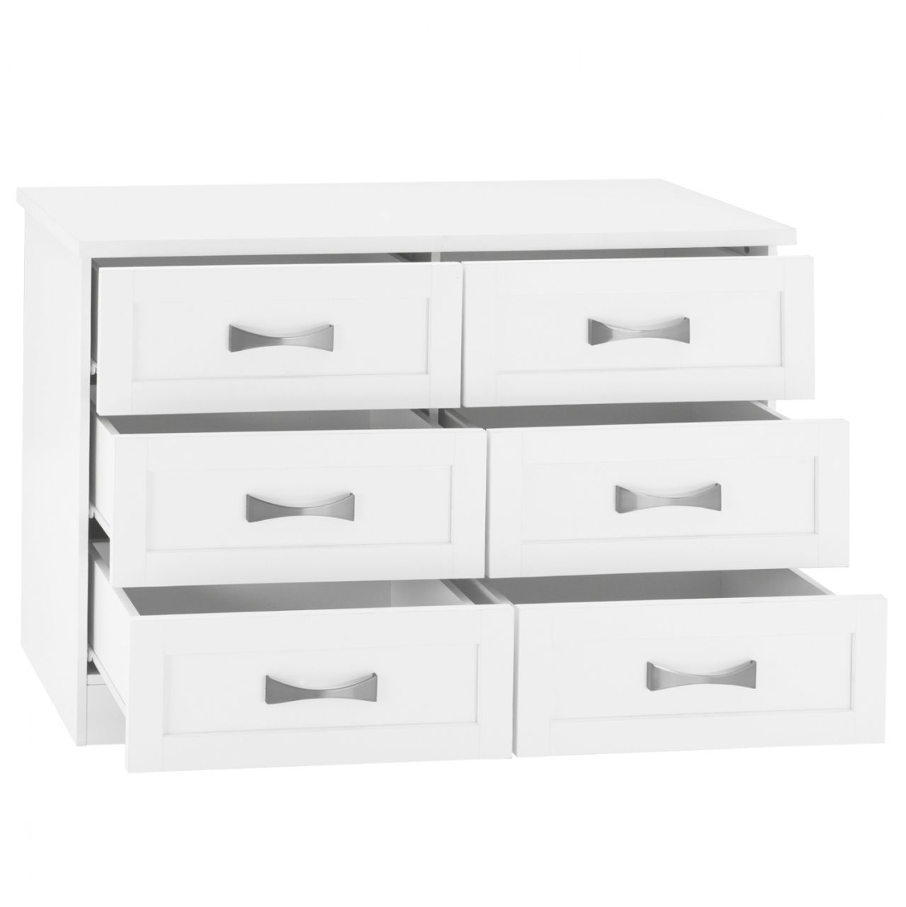 WHITE DRESSER HM317.05 WITH 6 DRAWERS 120X40X76Hcm. [3]