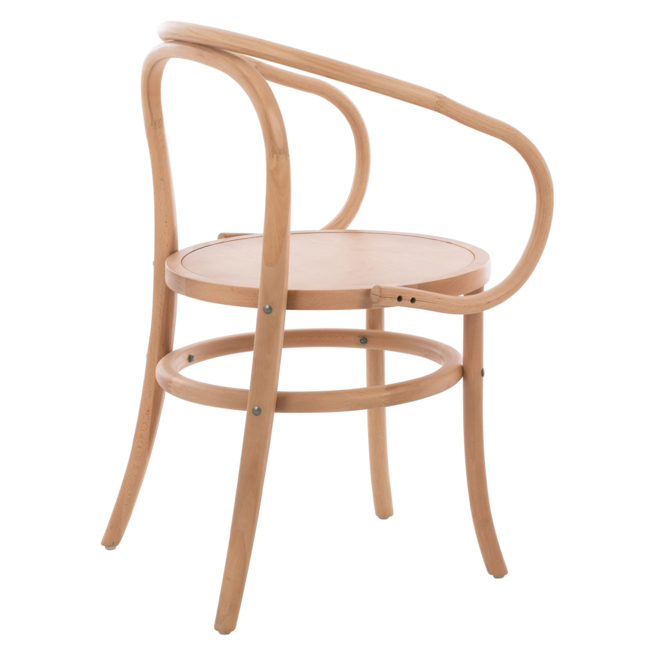 Wooden Armchair from beech wood in natural color HM8746.01 56x52x82cm [5]