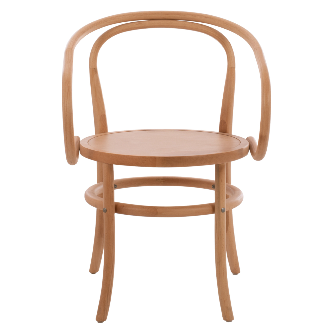 Wooden Armchair from beech wood in natural color HM8746.01 56x52x82cm [3]