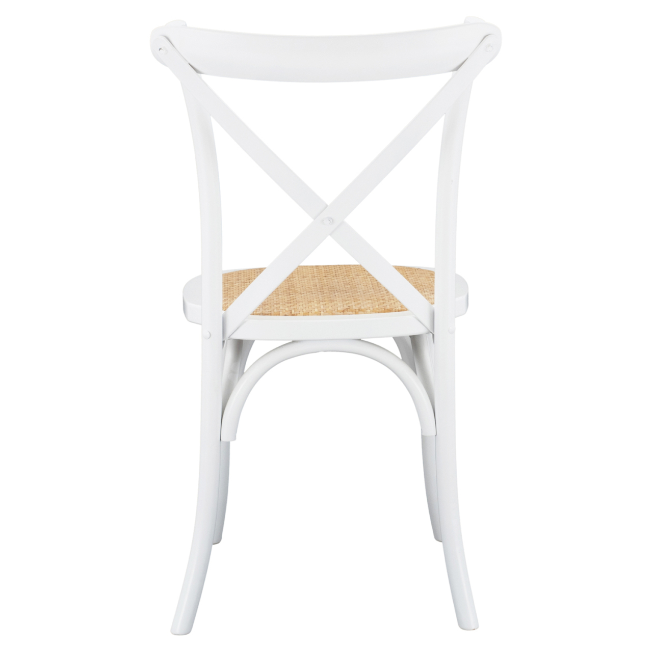 Wooden chair Owen Stackable from beech wood in white color with crossed back HM8575.14 48x53x90 cm [6]