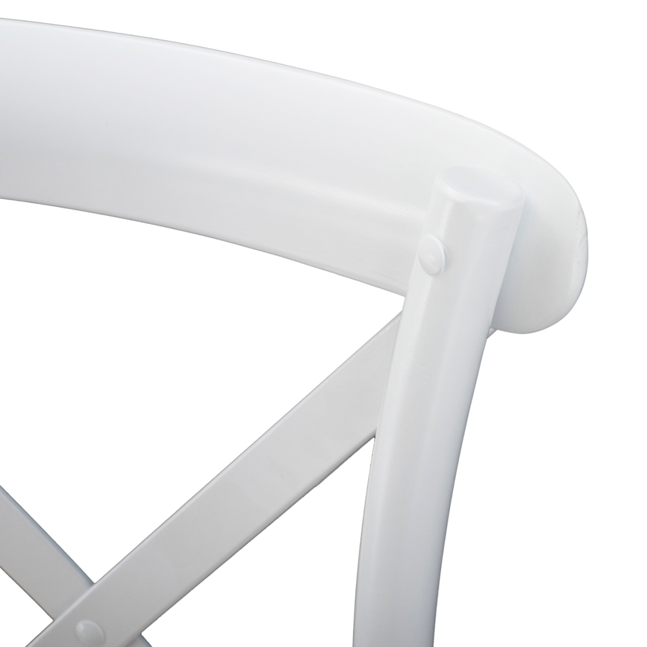 Wooden chair Owen Stackable from beech wood in white color with crossed back HM8575.14 48x53x90 cm [9]