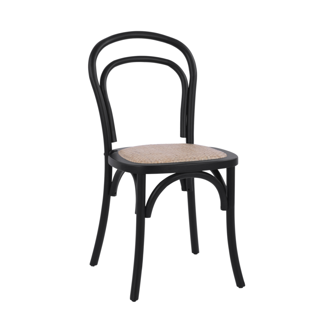 Wooden chair Vienna type Aliyah Stackable from beech wood black matte HM8644.02 45x54x89 cm [1]