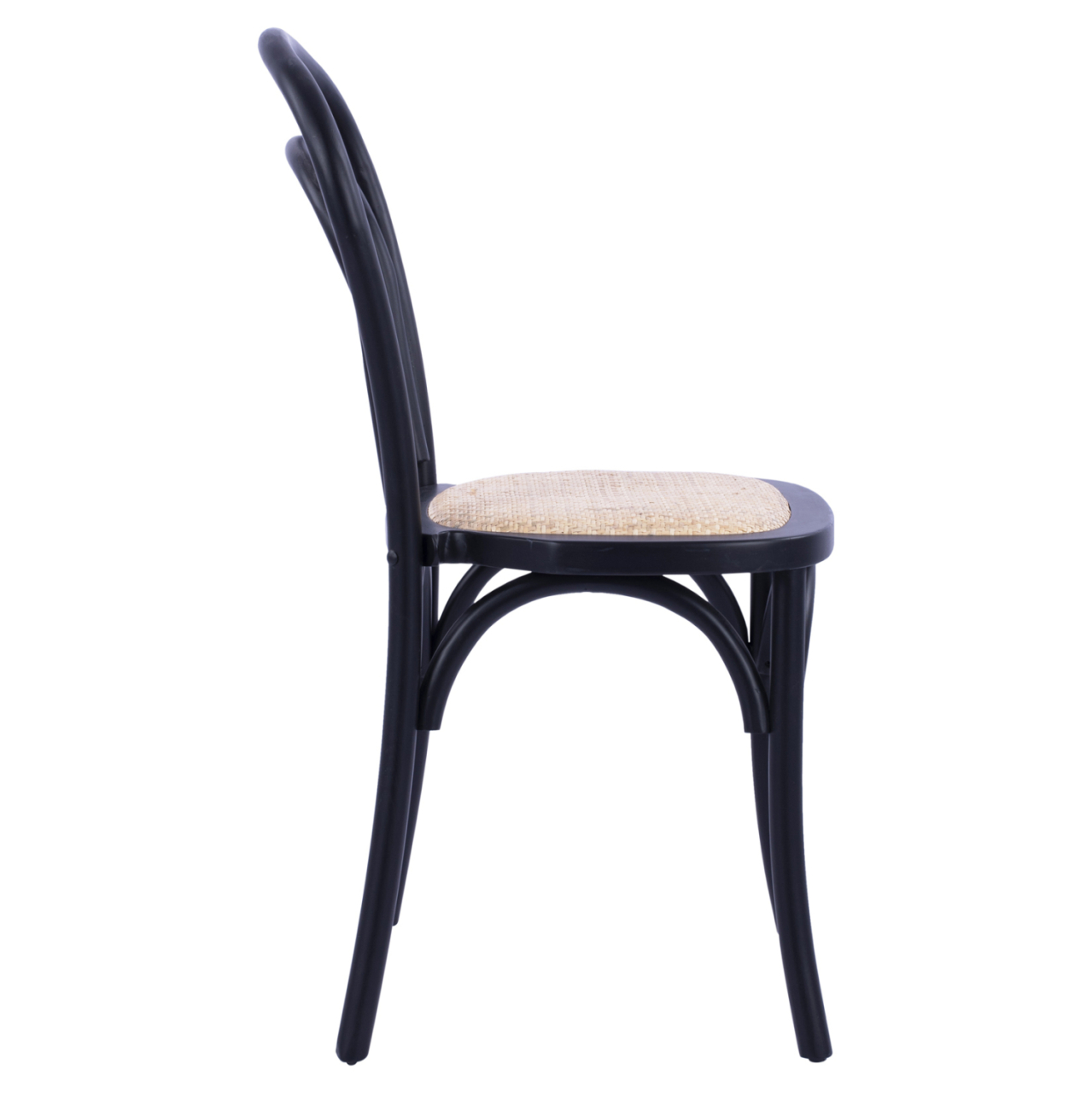 Wooden chair Vienna type Aliyah Stackable from beech wood black matte HM8644.02 45x54x89 cm [4]