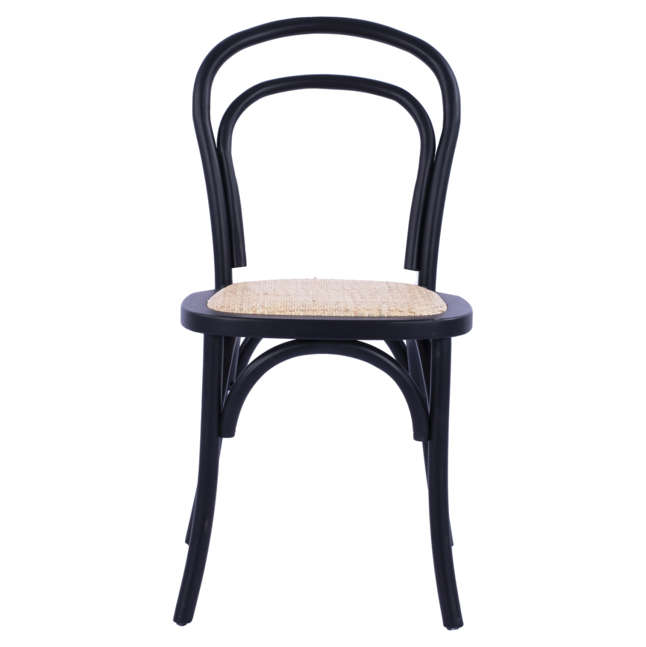 Wooden chair Vienna type Aliyah Stackable from beech wood black matte HM8644.02 45x54x89 cm [3]