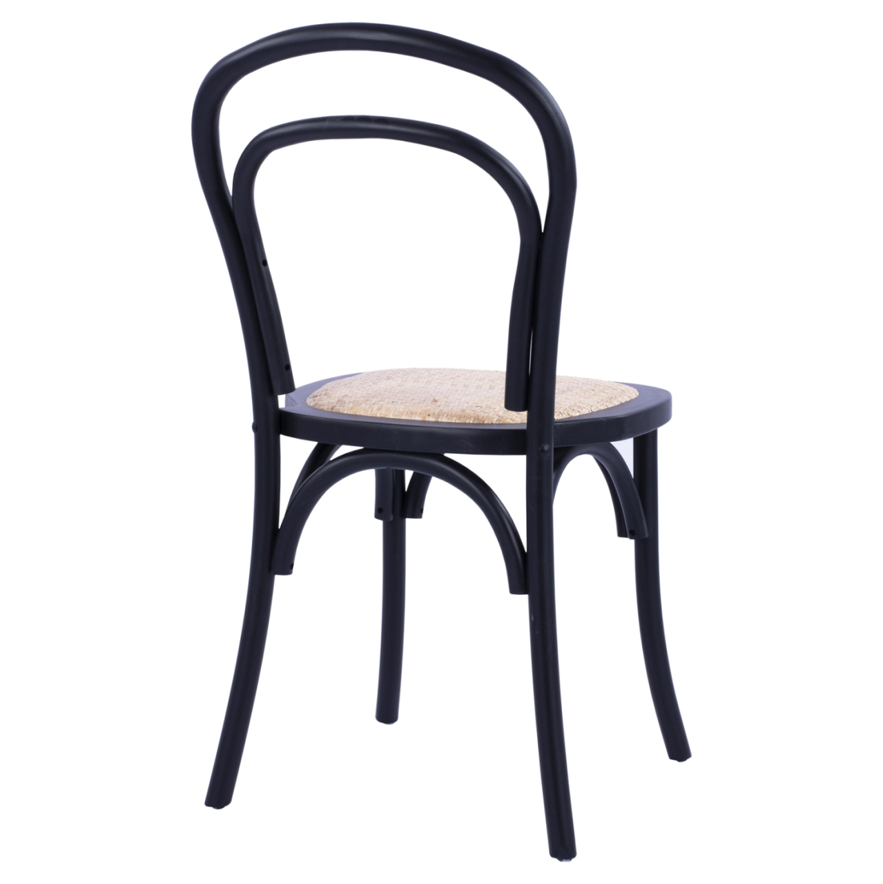 Wooden chair Vienna type Aliyah Stackable from beech wood black matte HM8644.02 45x54x89 cm [5]