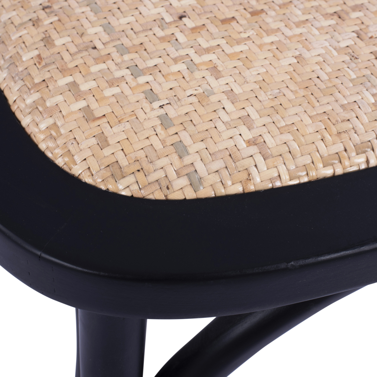 Wooden chair Vienna type Aliyah Stackable from beech wood black matte HM8644.02 45x54x89 cm [8]