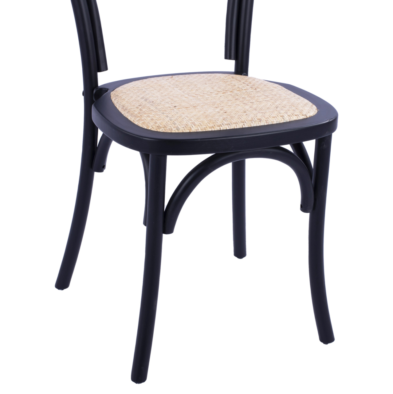 Wooden chair Vienna type Aliyah Stackable from beech wood black matte HM8644.02 45x54x89 cm [10]