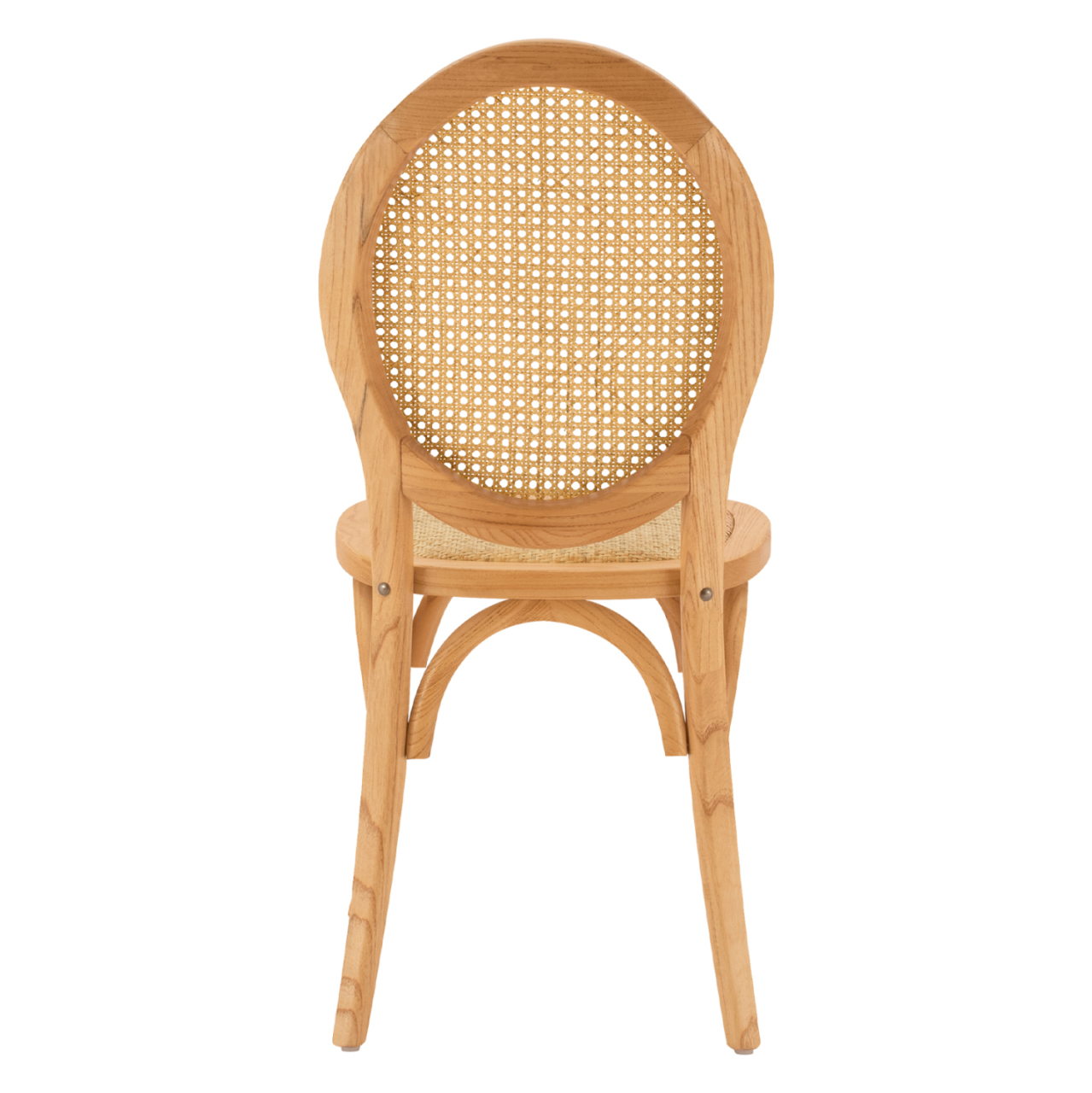 Wooden chair with oval back and rattan in natural color HM8745.01 45x50x97 [6]