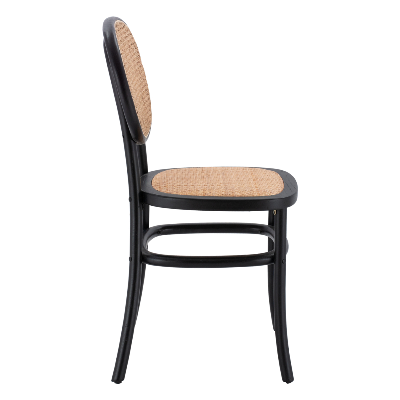 Wooden chair with rattan in black color HM8747 44x51x87cm [4]