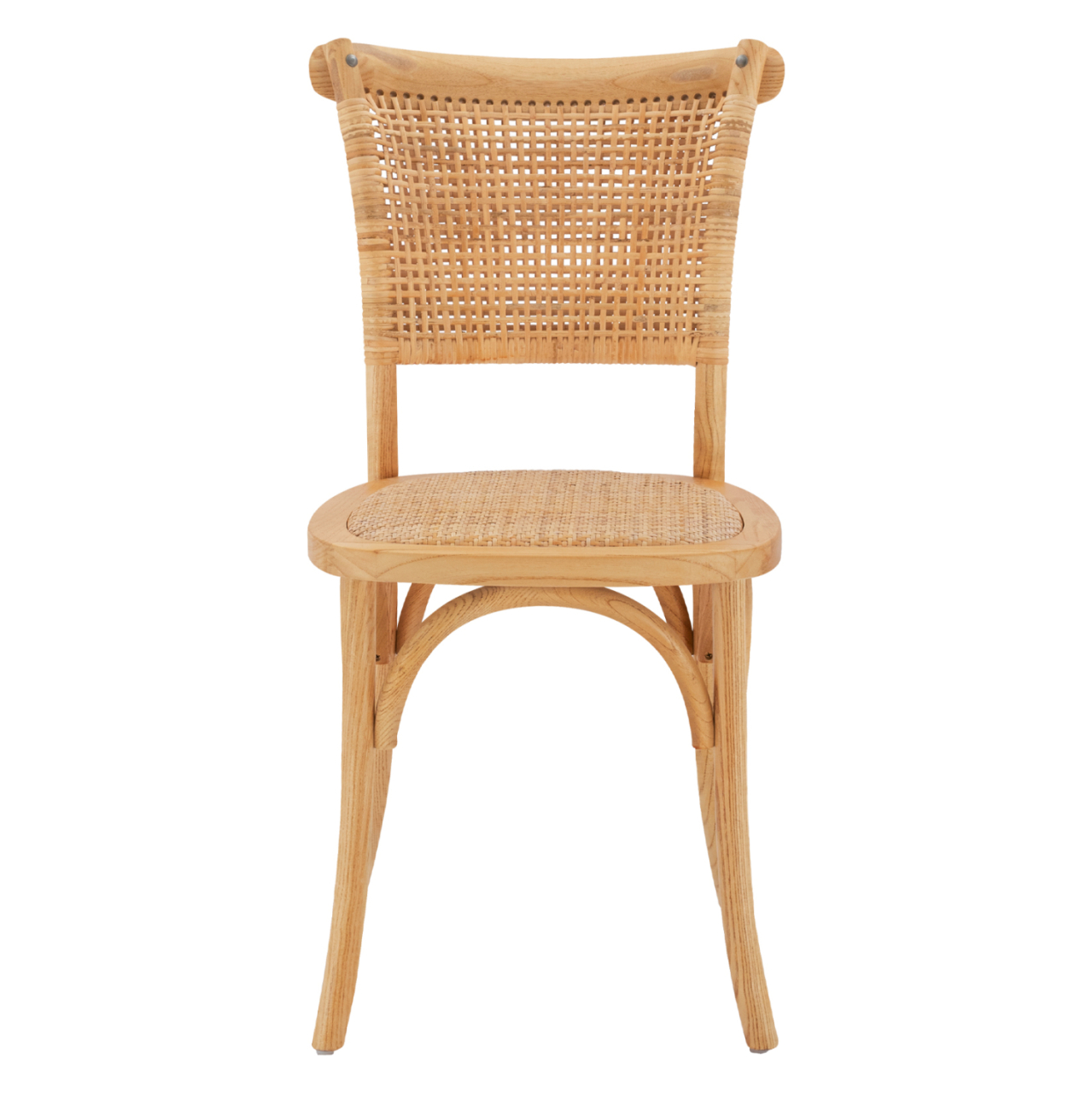 Wooden chair with rattan in natural shade HM8752.01 49x54x89cm [3]